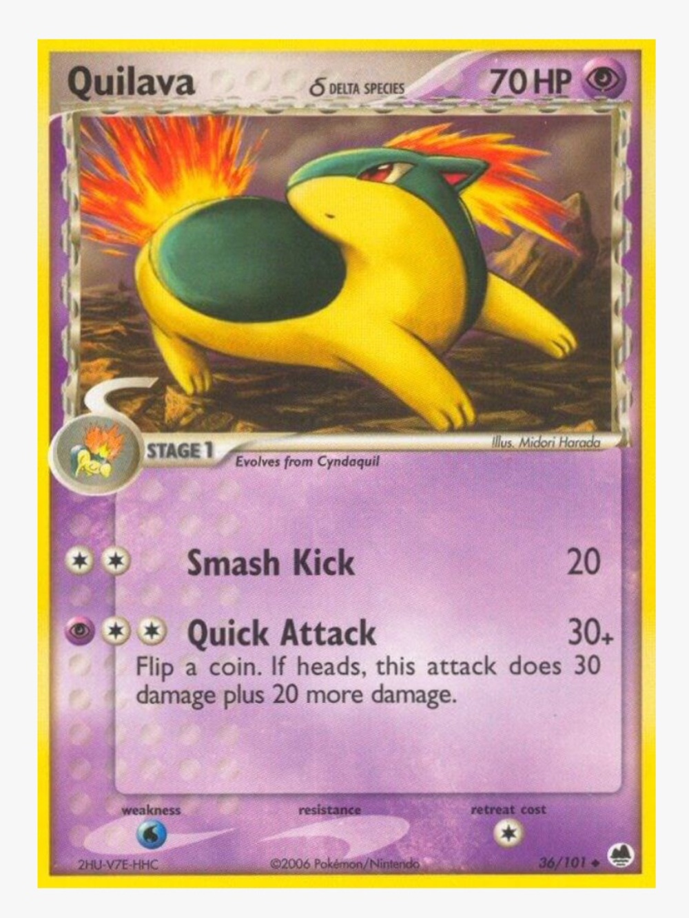 Quilava (Delta Species) EX Dragon Frontiers Pokemon Trading Card